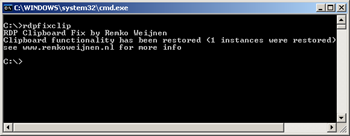 Screenshot RDPFixClip