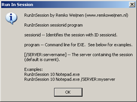 Run In Session Screenshot