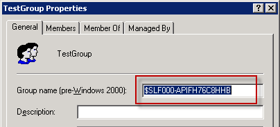 Group name (pre-Windows 2000)