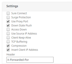 Insert Client IP Address | Header | X-Forwarded-For
