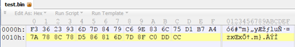 image Encrypted Data in Hex Viewer